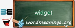 WordMeaning blackboard for widget